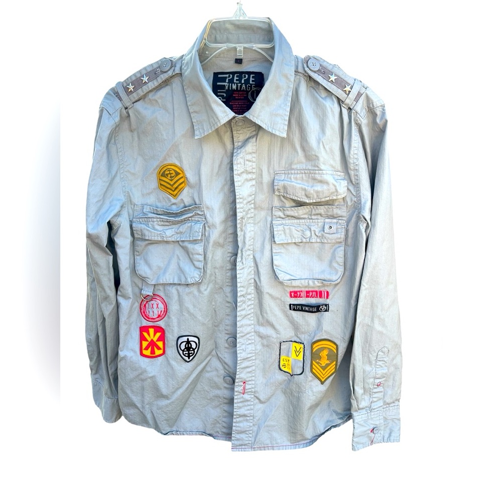 Vintage Pepe Jeans designer jacket/size Large/grunge/BRITISH designer/Y2K